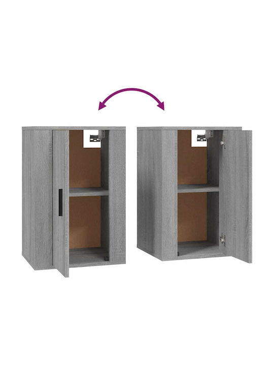 Wall Cabinets Gray 2 Pieces 40x34.5x60cm