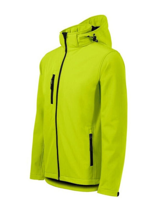Performance Χειμωνιάτικο Μπουφάν Softshell Αδιάβροχο και Αντιανεμικό Lime