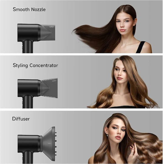 Laifen Swift Special Ionic Πιστολάκι Μαλλιών με Φυσούνα 1600W Matte Black