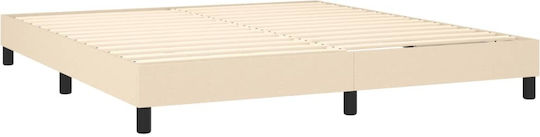 Bed Queen Upholstered with Fabric Blue with Slats & Mattress 160x200cm