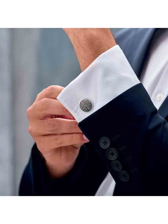 Cerruti Monogram Butoni din Otel de culoare Argintiu