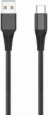Red Point Braided USB 2.0 Cable USB-C male - USB-A male 18W Black 1m (27851)