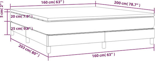 Uppstoffbett Übergröße Mit Stoff Dunkelbraune Mit Lattenrost & Mit Matratze 160x200cm