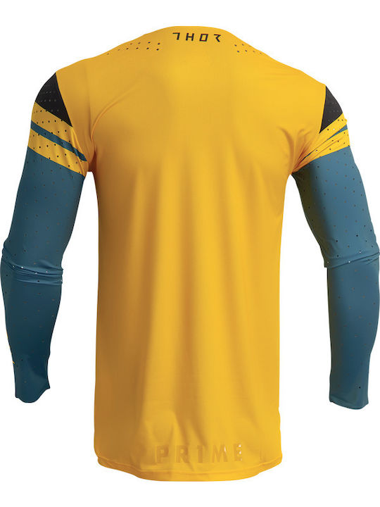 Thor MX Prime Rival Ανδρική Jersey Motocross Teal / Yellow