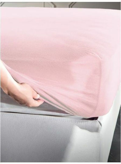 La Luna Bettlaken Super-Doppel mit Gummiband 160x200+30cm. Jersey Rosa