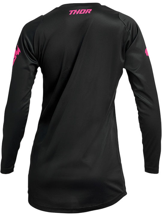 Thor Sector Frauen Motocross-Shirt Minimal Black