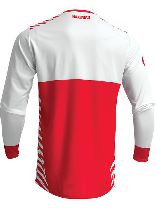 Thor MX Hallman Differ Slice Ανδρική Jersey Motocross White/Red