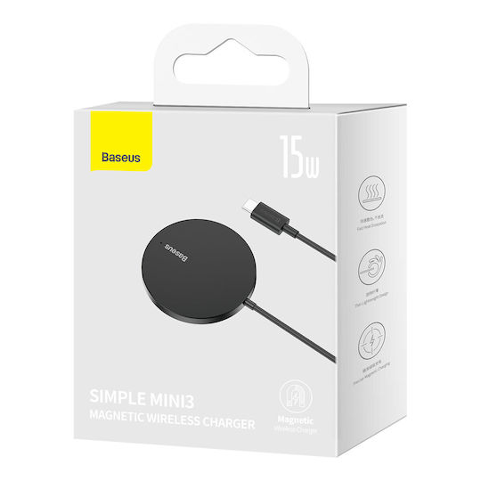 Baseus Magsafe Charger 15W Blacks (Simple Mini3)