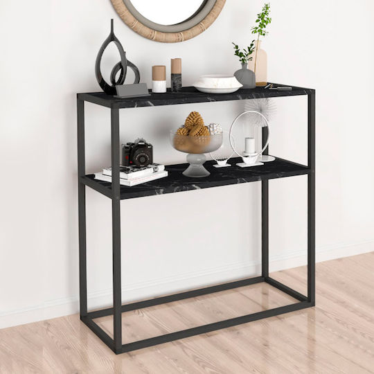Castel Konsolentisch Holz Schwarz GP041-0018 Länge 90cm Breite 33.5cm Höhe 90cm