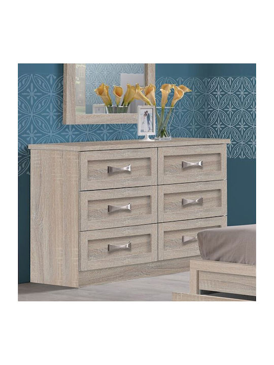 Comoda pentru Dormitor LIFE cu 6 sertare 120x40x76buc