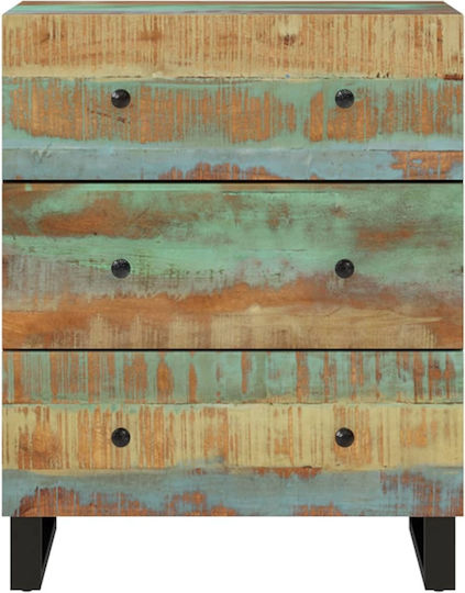 Chest of Drawers of Solid Wood with 6 Drawers 120x33x75cm
