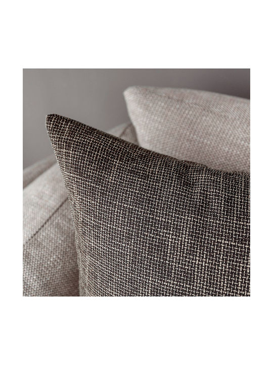 Saray Home Διακοσμητική Μαξιλαροθήκη Καφέ 45x45εκ.