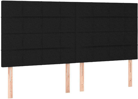 Bett Übergröße Mit Stoff bezogen Black mit Latten & Matratze 160x200cm