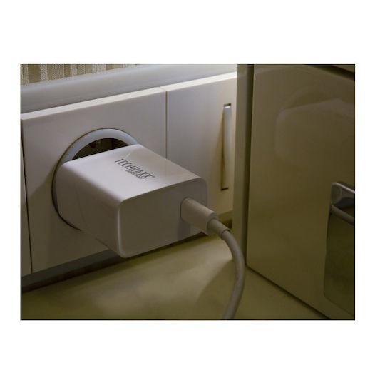 Technaxx Φορτιστής Χωρίς Καλώδιο με Θύρα USB-C 20W Λευκός (TX-196)