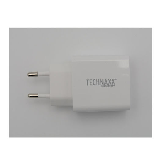 Technaxx Φορτιστής Χωρίς Καλώδιο με Θύρα USB-A 18W Λευκός (TX-197)