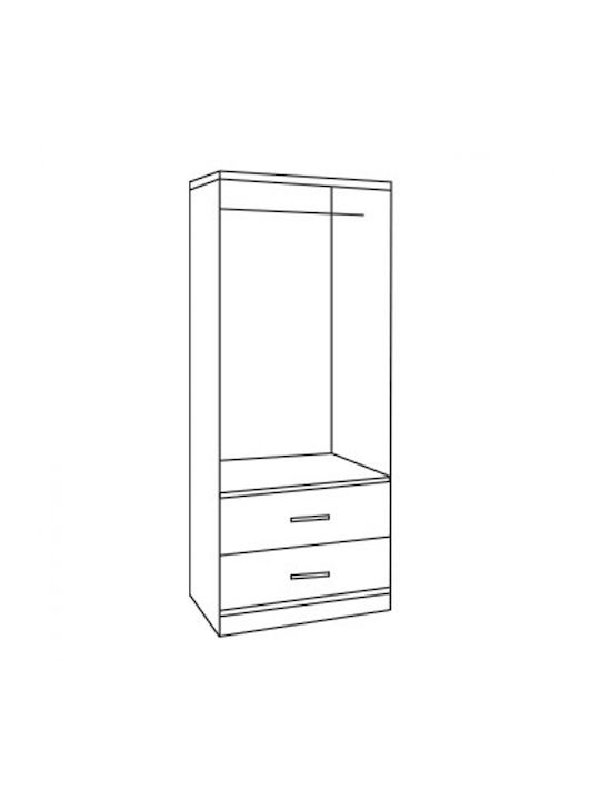 Doppeltür Kleiderschrank Reina 80x42x181cm