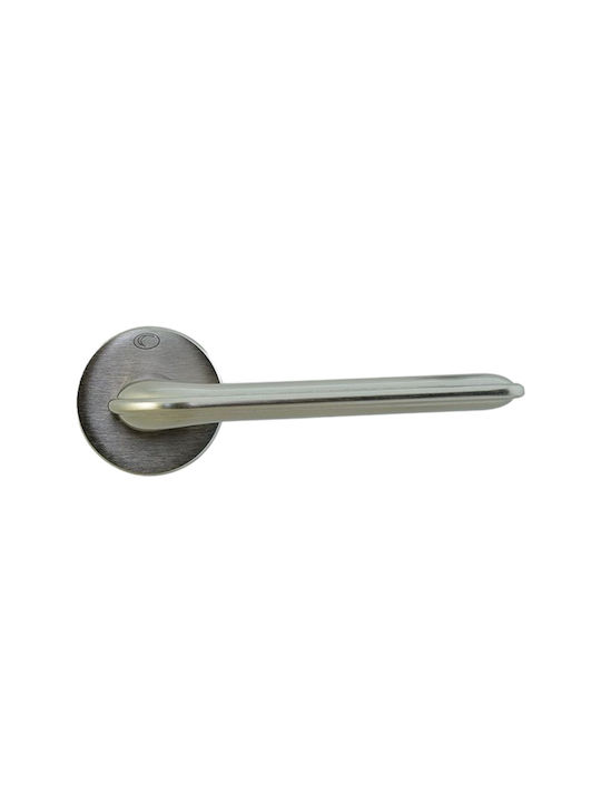 Convex Lever Middle Door with Rosette 2415 2415rays05s05 Pair with Rosette Cylinder Nickel