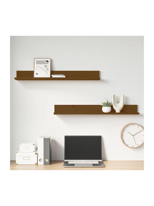 Shelves Wall Brown Oak 2pcs 80x11x9cm