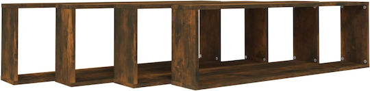 Smoked Oak Wall Shelves (4 Pieces) 100x15x30cm