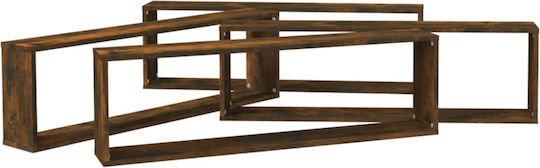 Smoked Oak Wall Shelves (4 Pieces) 100x15x30cm