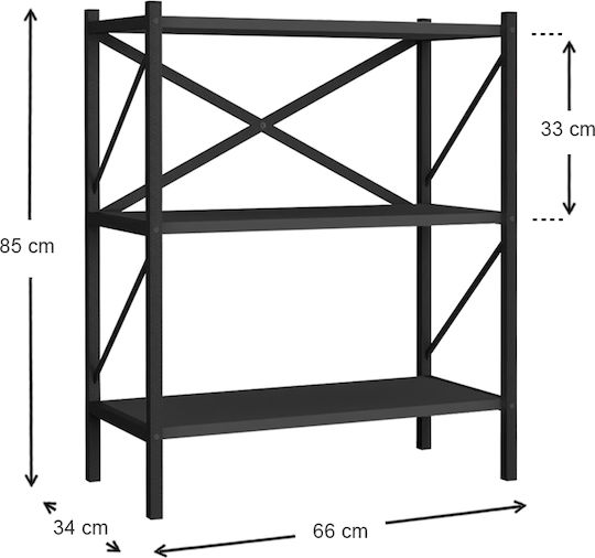 Βιβλιοθήκη Colmar 66x34x85εκ.