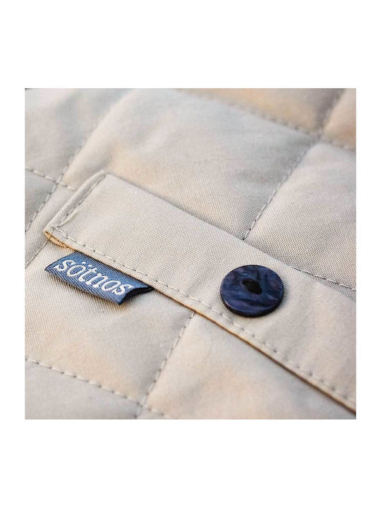 Sotnos Quilted Jacket Μπουφάν Σκύλου Αδιάβροχο σε Μπεζ χρώμα XSmall 17.5cm