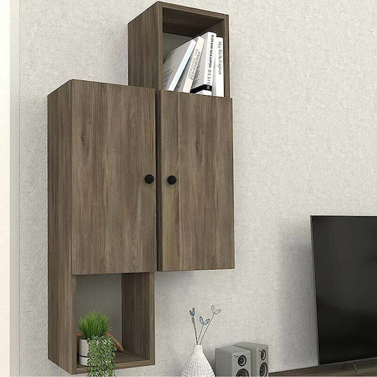 Wohnzimmer TV-Einheit Bergamo Dark Walnut L180xB37xH52cm
