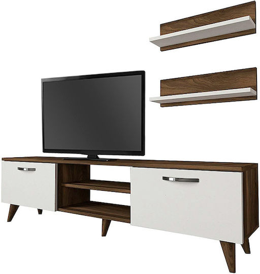 Животно помещение ТВ единица Colin White / Walnut Д150xШ30xВ40.6бр