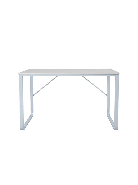 Schreibtisch Forma Holz Weiß mit Metallbeinen 120x60x75cm