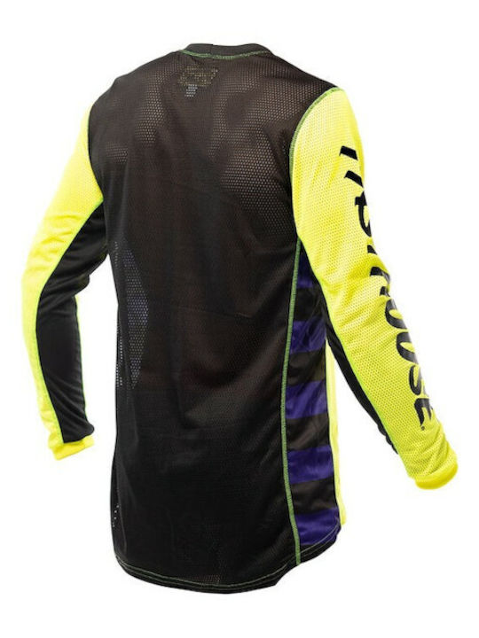 Fasthouse Originals Air Cooled Pentru bărbați Tricou Motocross Mânecă lungă HighViz/Black