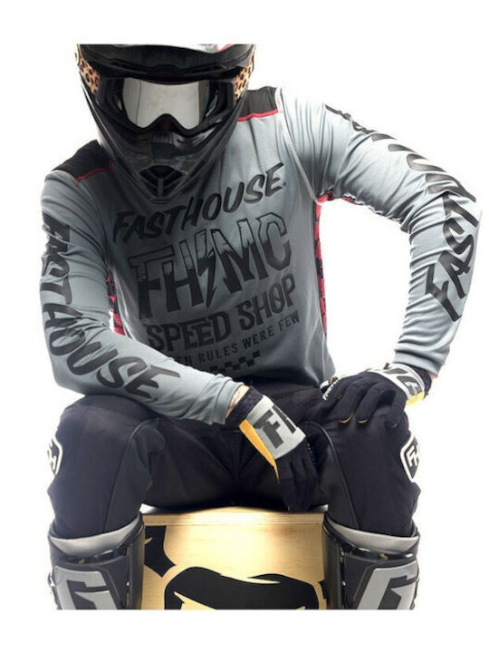 Fasthouse Grindhouse Brute Pentru bărbați Tricou Motocross Mânecă lungă Gri Culoare