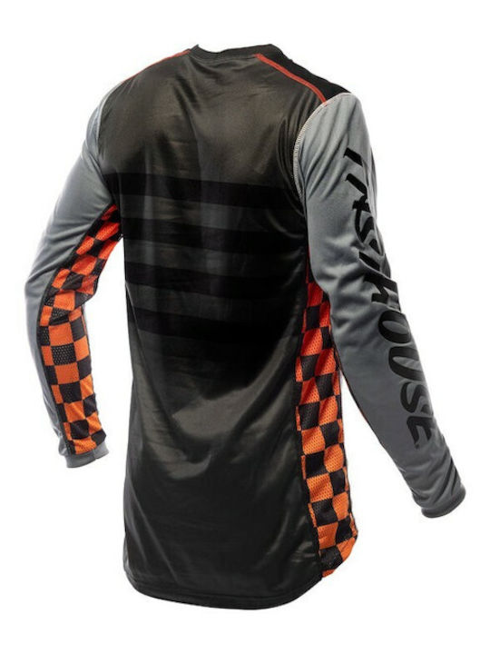 Fasthouse Grindhouse Brute Pentru bărbați Tricou Motocross Mânecă lungă Gri Culoare