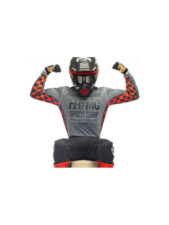 Fasthouse Grindhouse Brute Pentru bărbați Tricou Motocross Mânecă lungă Gri Culoare