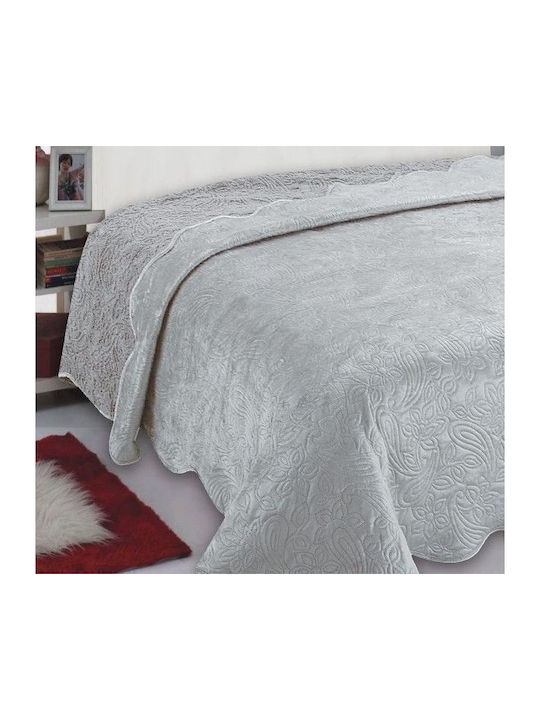 Silk Fashion NX2211 Blanket Sherpa Fleece Single 160x220cm. 5206978072437 Light Grey