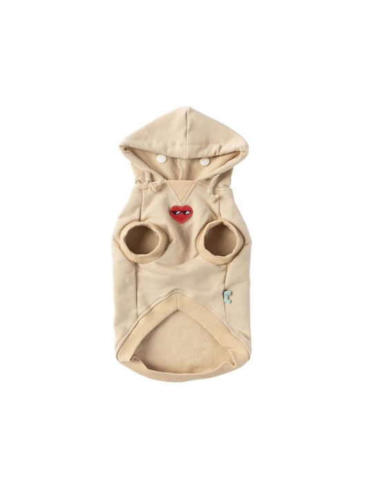 Fuzzyard Heartbreaker Sweatshirt Dog in Beige color L 45cm.