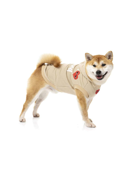 Fuzzyard Heartbreaker Sweatshirt Dog in Beige color L 45cm.