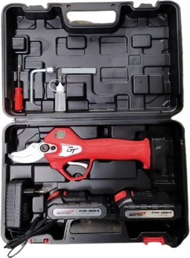 Geotec GTES-3500R Pruning Shears Battery Brushless 20V 2x2Ah with Maximum Cutting Diameter 35mm in Carrying Case