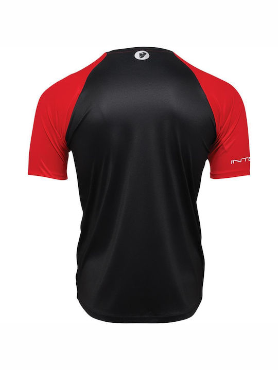 Thor Intense Chex Pentru bărbați Tricou Motocross Mânecă scurtă Red/Black