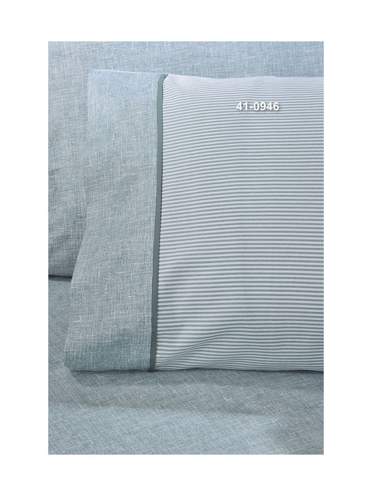 Down Town Home S804 Pillowcase Set Petrol 52x75cm.