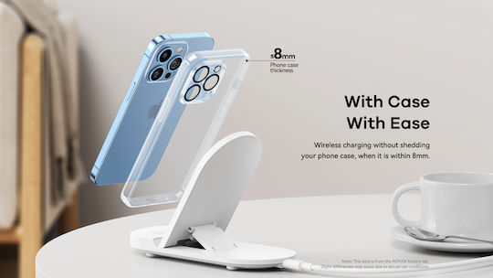 Remax Wireless Charger (Qi Pad) 15W Whites (Mintai RP-W57)