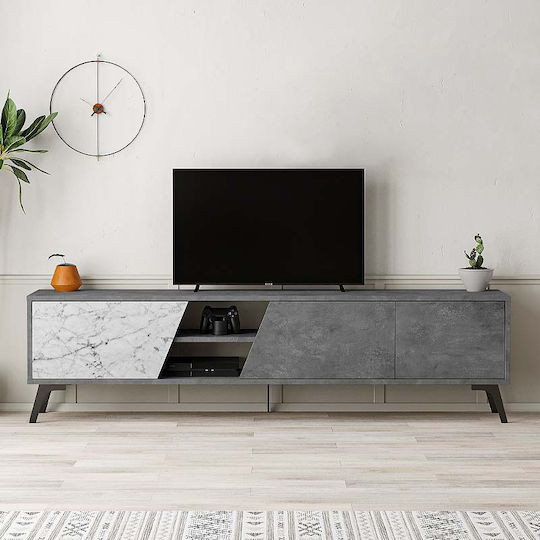Fiona Επιδαπέδιο Γκρι Ρετρό / Λευκό 180x35.6x48εκ. Fiona Επιδαπέδιο Γκρι Ρετρό / Λευκό 180x35.6x48εκ.