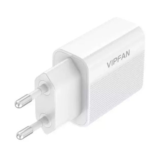 Vipfan Încărcător cu Port USB-A și Cablu Lightning Albς (E01)