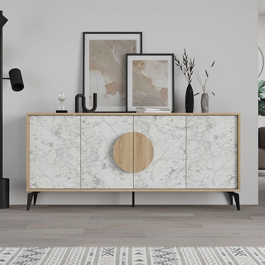 Gora Holz Sideboard GP037-0083 Beiges 180x35.6x82cm