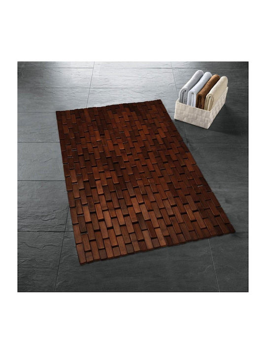 Kleine Wolke Bath Mat Wooden Palito 9113301324 Brown 50x70cm