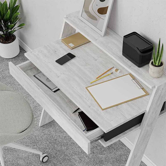 Secretary Desk Cowork Wooden White Antique 94x50x91cm