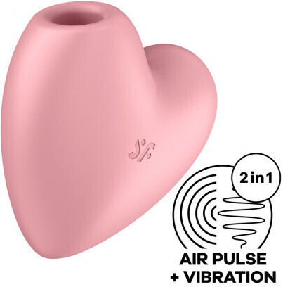 Satisfyer Cutie Heart Αναρροφητής Αιδοίου με Δόνηση Air Pulse Stimulator & Vibration Pink