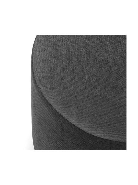 Stool For Living Room Upholstered with Velvet Carmen Gray 40x40x40cm