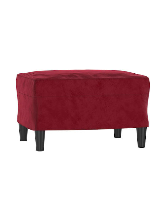 Velvet Burgundy Footstool 60x50x41cm
