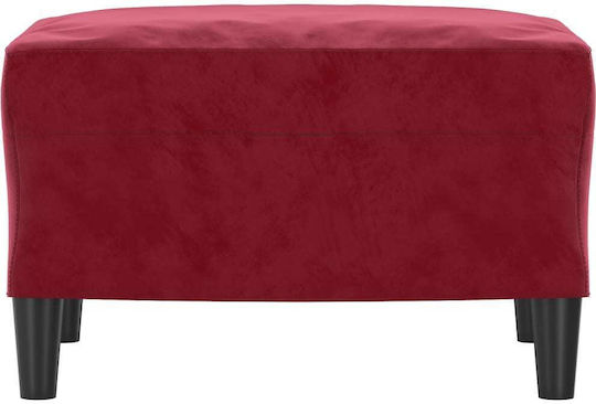 Velvet Burgundy Footstool 60x50x41cm