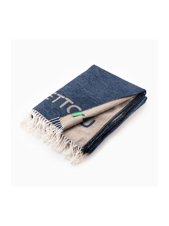 Benetton Tevere Ριχτάρι Πολυθρόνας 140x190εκ. Dark Blue